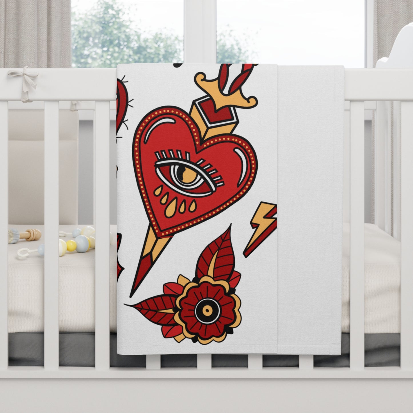 Girly Flash Tattoo Soft Fleece Baby & Toddler Blanket