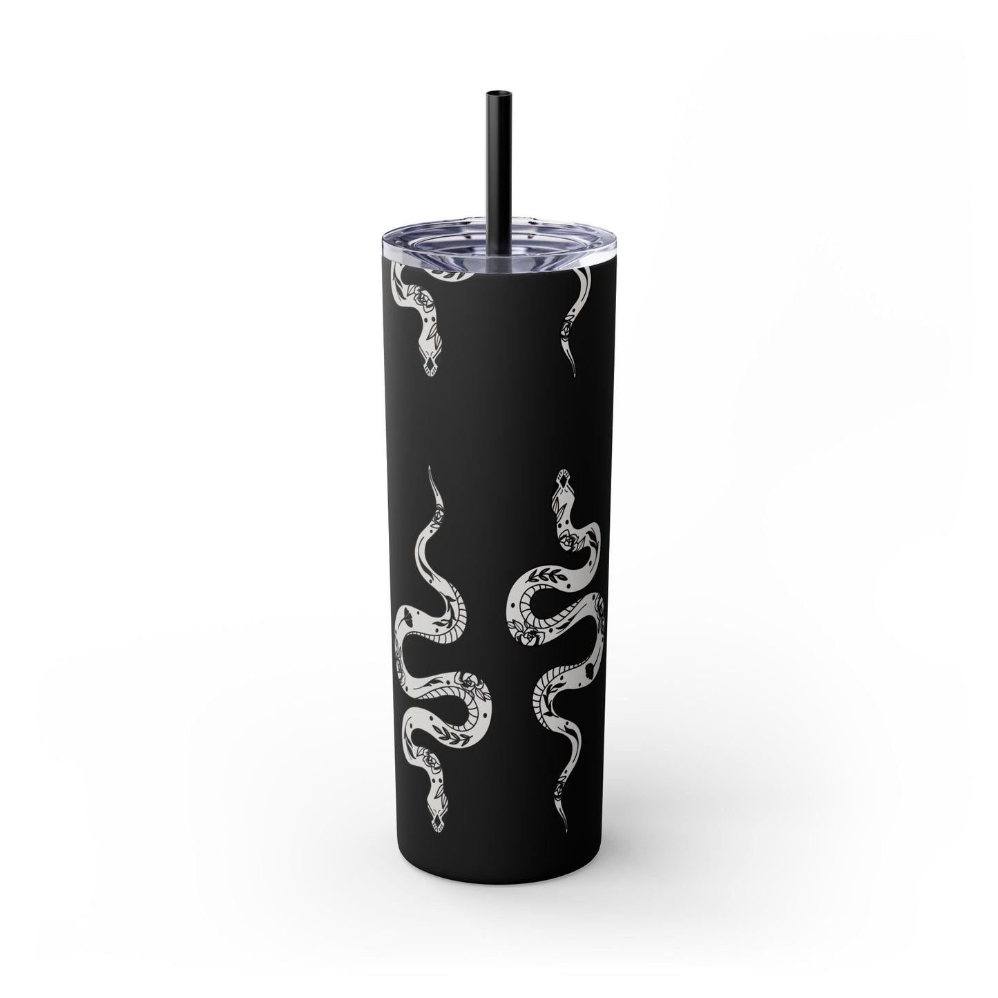 White Serpent Skinny Tumbler, 20oz
