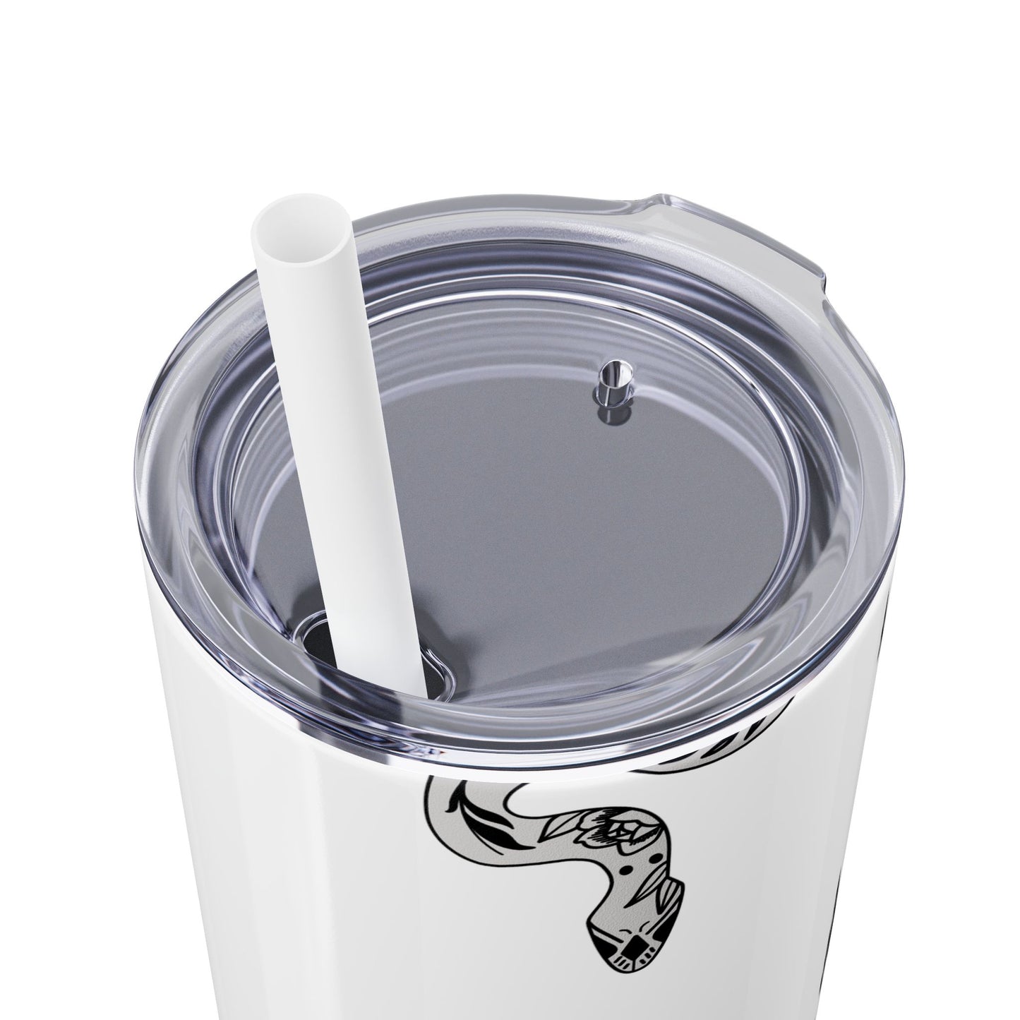 White Serpent Skinny Tumbler, 20oz