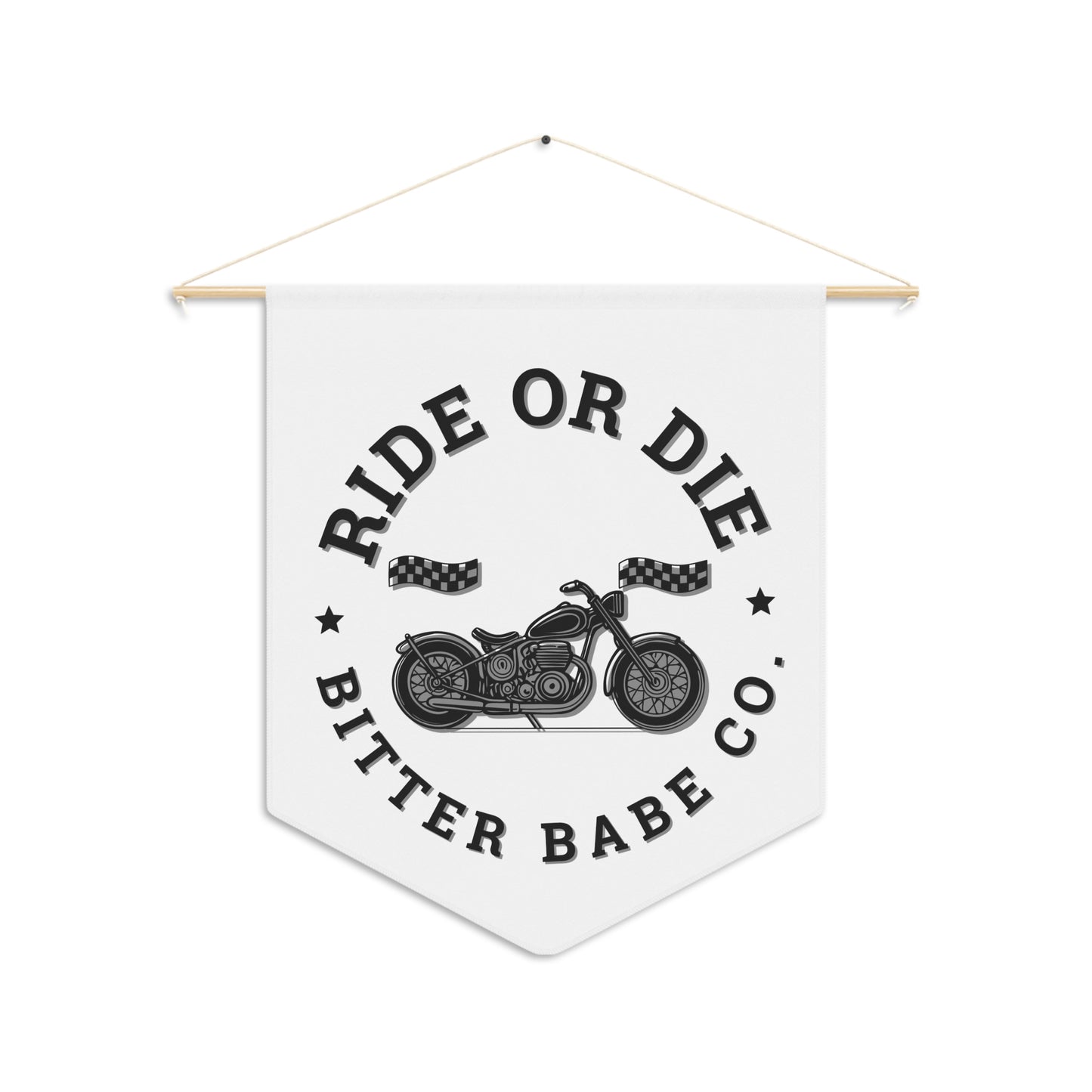 Ride or Die Motorcycle Kids Pennant Banner