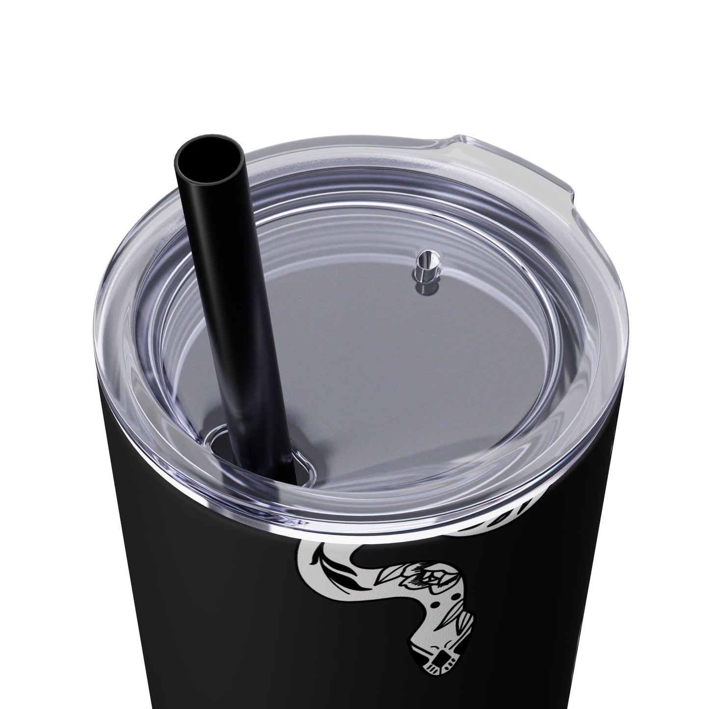 White Serpent Skinny Tumbler, 20oz